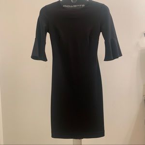 Banana Republic black bell sleeved dress
